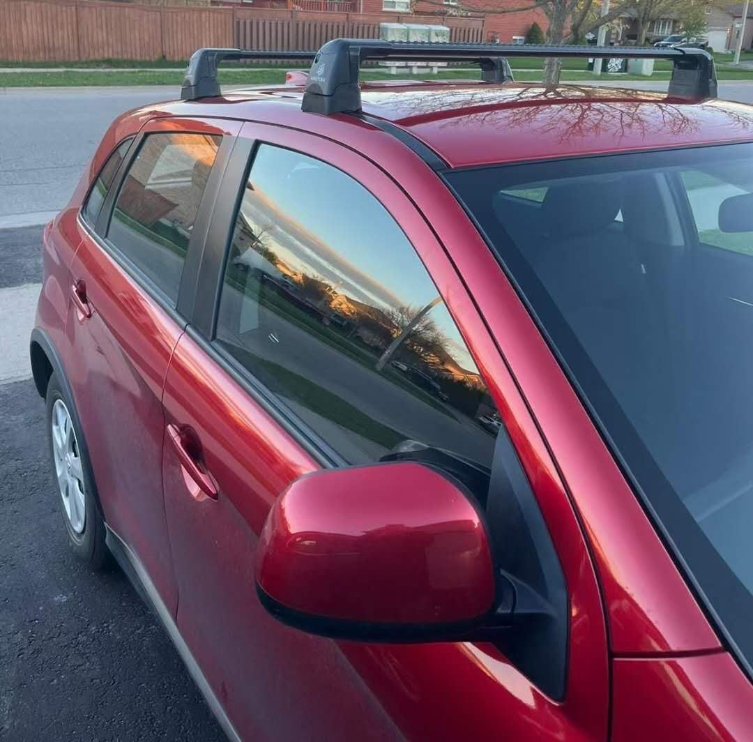ROKIOTOEX Roof Rack CrossBars -Fit for 2018-2026 Eclipse Cross Bare Roof Fixed Point -Fits Panoramic Sunroof - 220LBs Load Bar - Lock Cap- Easy Install - Wind Noise Reduction Strip - Cheetah Silver