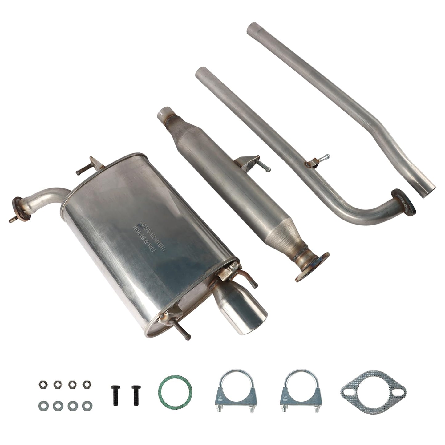 LELEHOKA Resonator & Exhaust Muffler System Kit Compatible for 2007 2008 2009 2010 2011 Toyota Camry 2.4L 2.5L Gas only Models