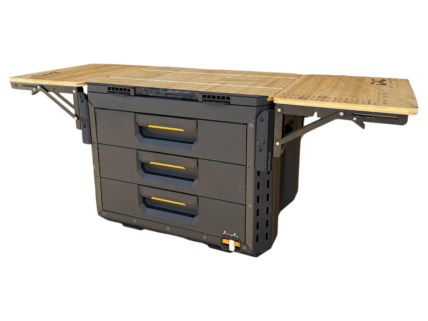 Quick Detaching/Folding Bamboo Table, Compatible with StackTech Toolbox
