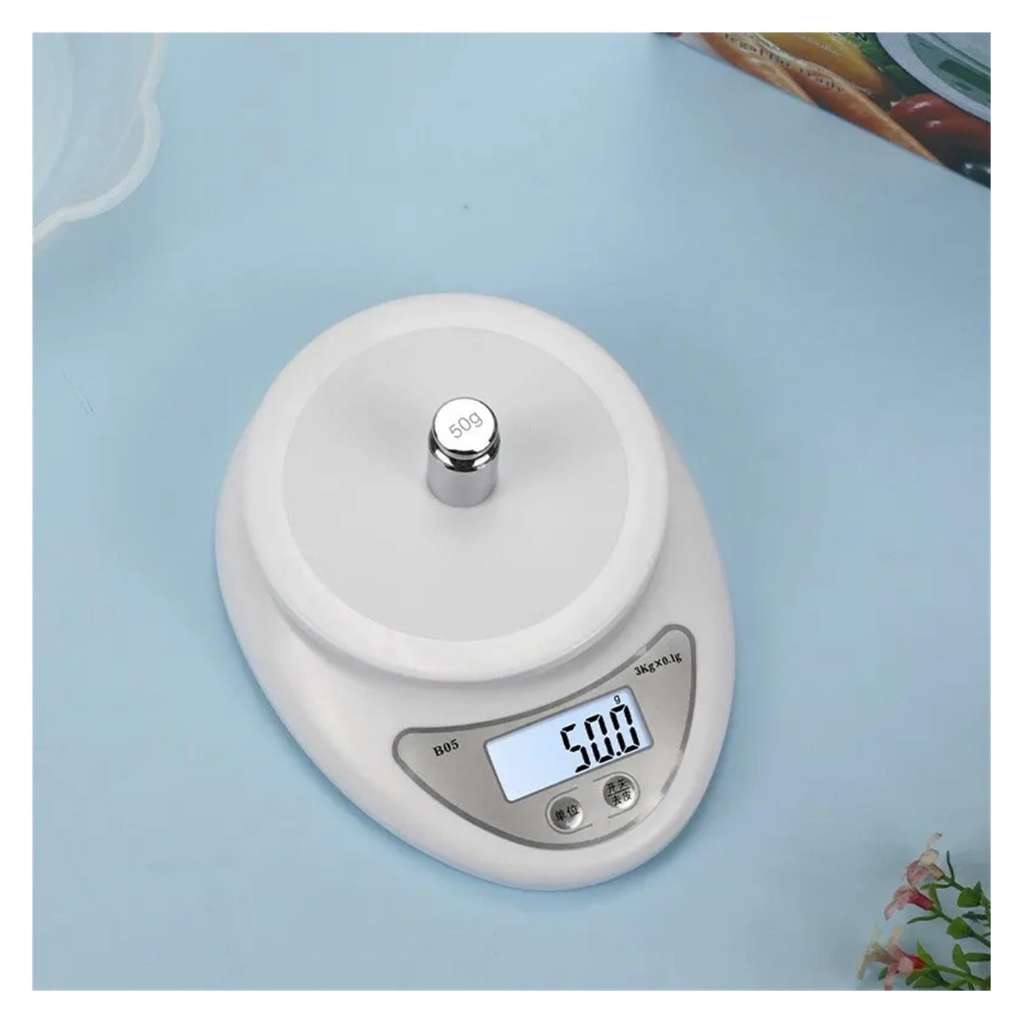 1 Piece 5kg LED Portable Digital Kitchen Scale Food Balance Weight Measuring Electronic Small Weighing