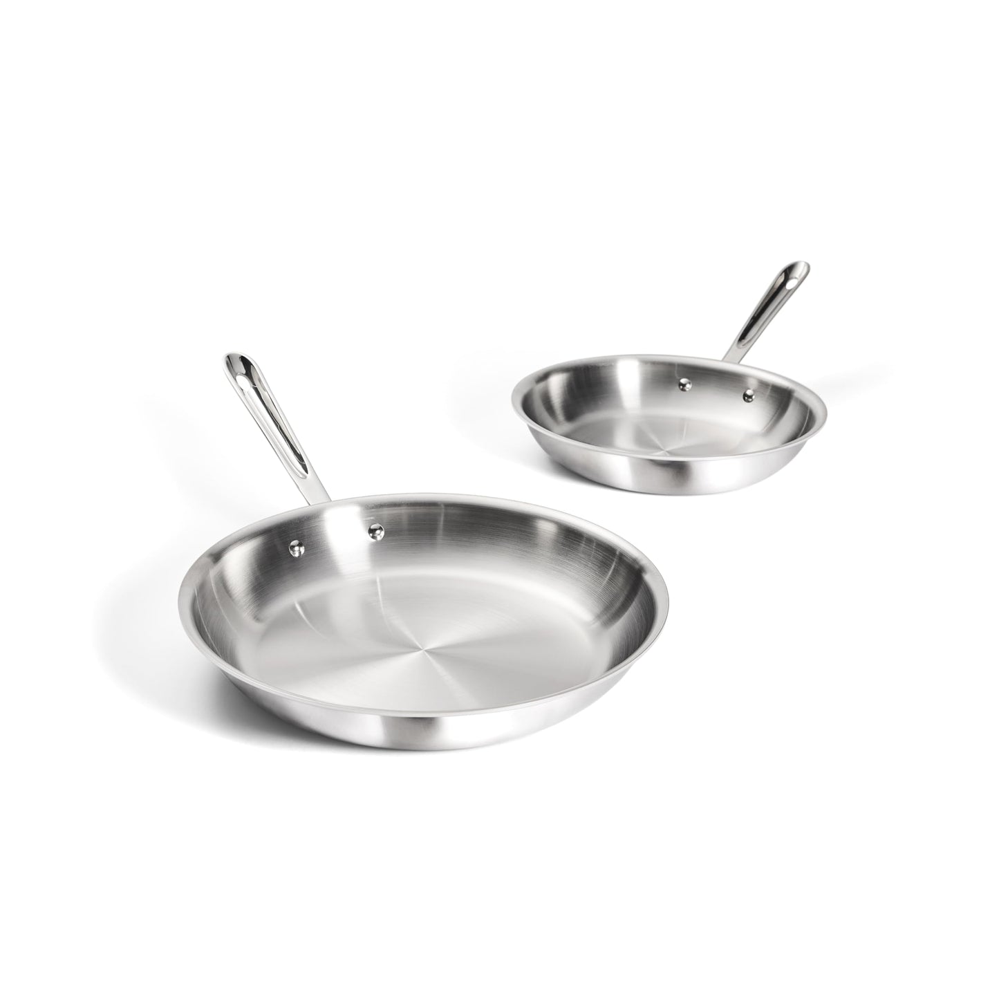All-Clad D3® Stainless Steel 10 and 12 inch Frying Pans Set - Made in the USA- The Original Bonded Professional Cookware- Oven Safe & Induction Compatible