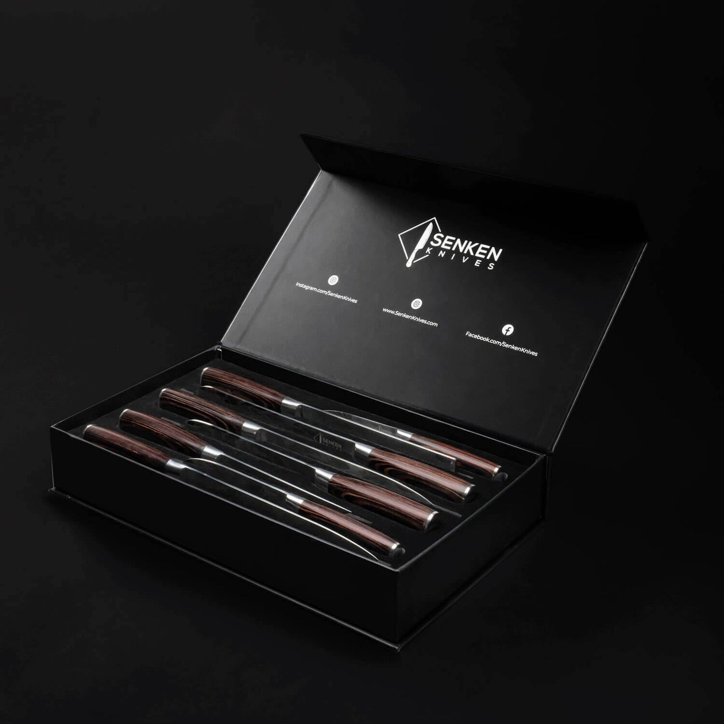 SENKEN 8-piece Premium Japanese Kitchen Knife Set with Laser Damascus Pattern - Imperial Collection - Ultra Sharp for Very Fast Cutting