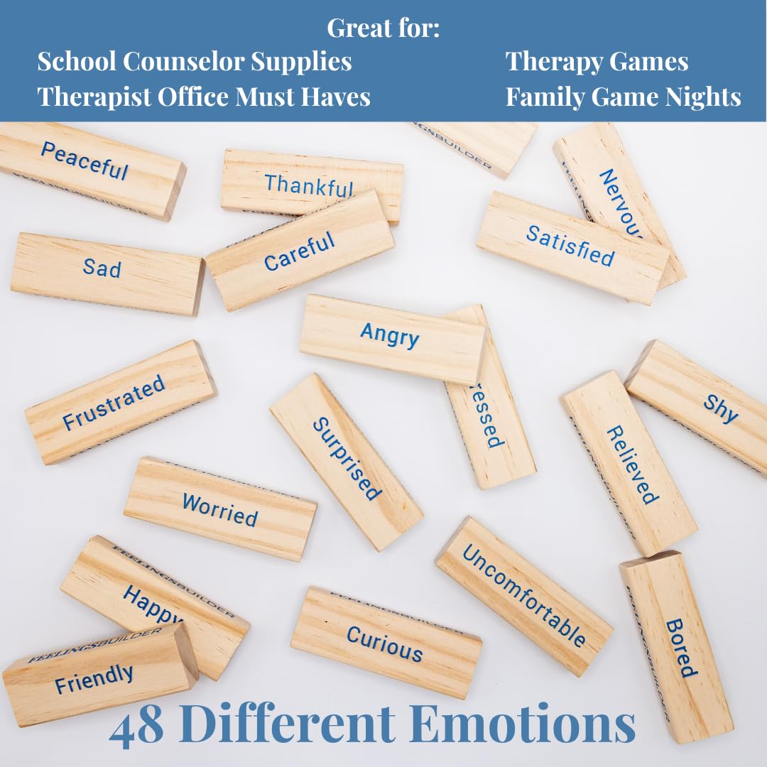 Feelings Builder - Therapy Games for Kids & Teens, Therapist Office Must Haves, Anger Management Toys, CBT Game for Kids, Teens, and Adults, Therapy Tools, Mental Health Games, ADHD Tools