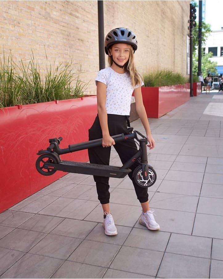 Hiboy S2 Lite Electric Scooter - 6.5" Solid Tires - Up to 10.6 Miles Long-Range & 13 MPH Portable Folding Commuting Scooter for Teens/Adults (Black)
