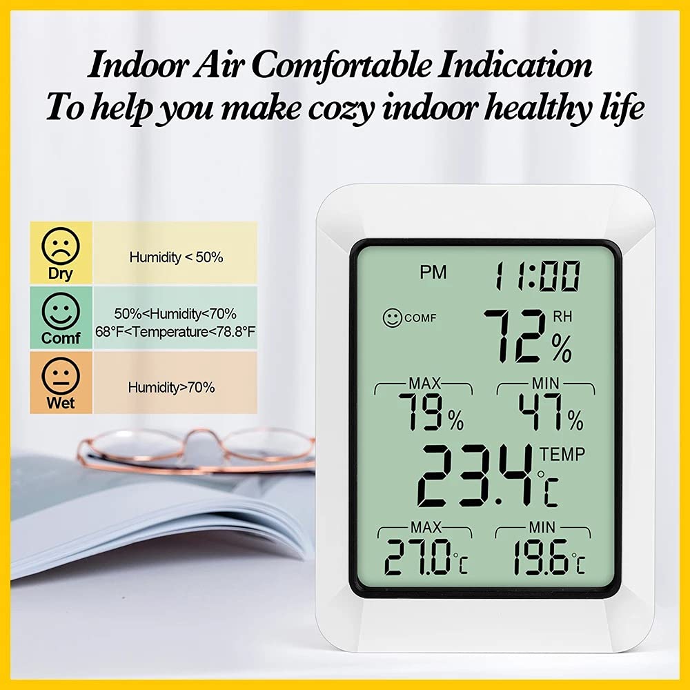 HIONJIN Digital Thermometer Hygrometer Room Indoor Temperature Sensor Humidity Meter Hygrometer