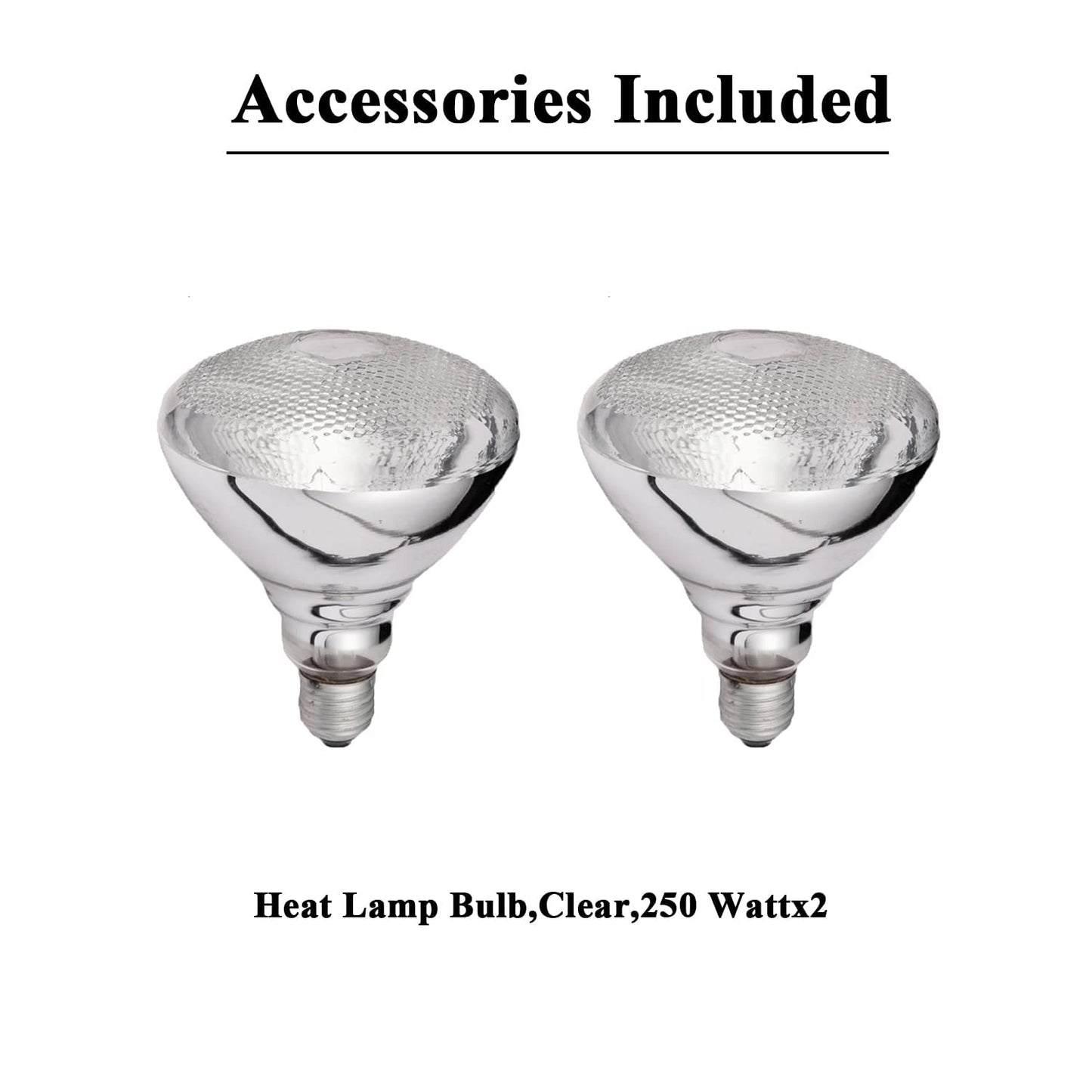 KOUWO Food Heat Lamps with Dual 250w Bulbs Food Warmer Lights Food Heating Warmer Lamp Restaurant Kitchen Buffet Warmer Table (Double Head)