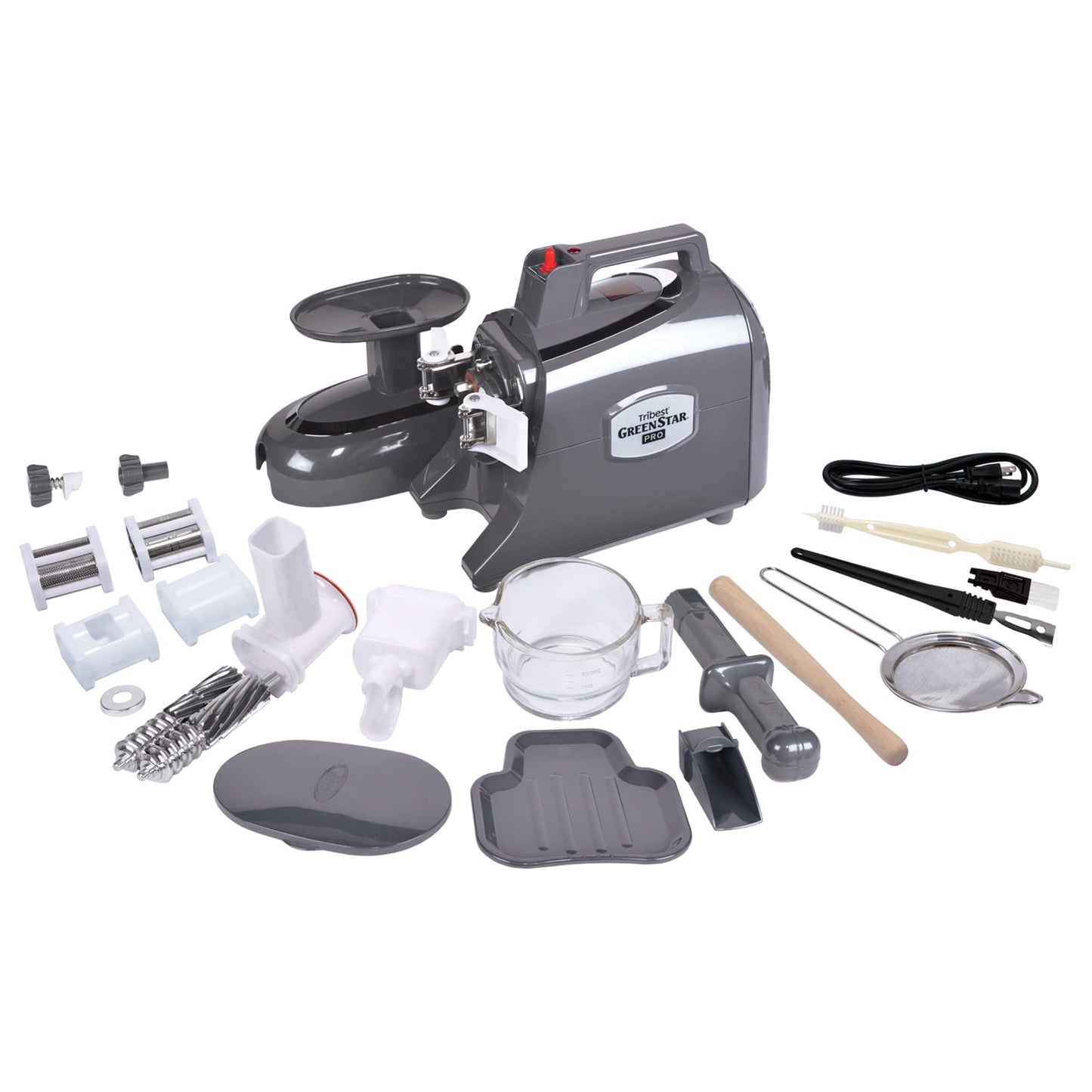 Tribest Greenstar Pro GS-P502-B Pro Jumbo Twin-Gear Cold Press Slow Masticating Juicer (Gray)