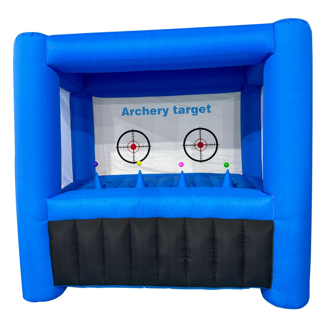 Inflatable Archery Range Floating Ball Shooting Archery Target Interactive Sport Games with 1 Longbow + 6 EVA Arrows+6 Balls, Air Blower, for Parties, Lawn Games, Team Events (Blue)