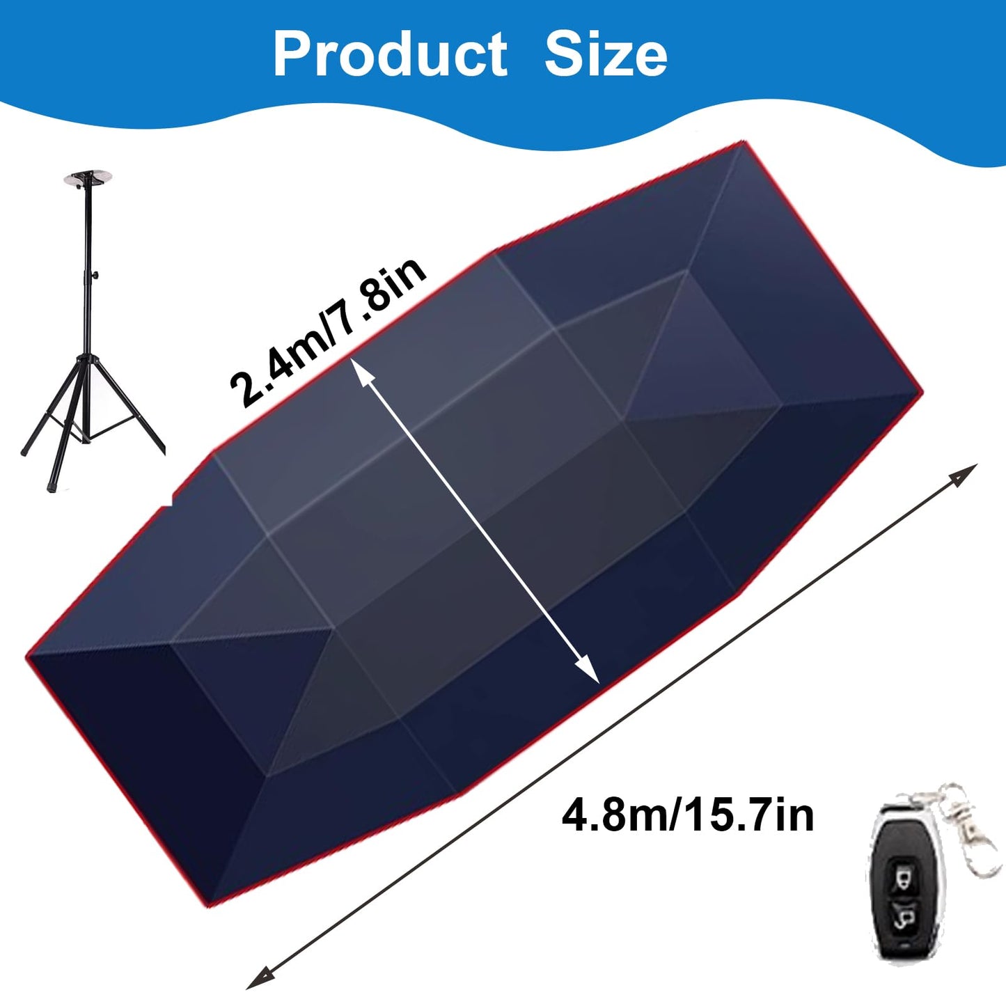 Fully Automatic Car Umbrella for Roof with Remote, Universal Car Tent with Bracket, 4.8M Portable Protection Carport, Folded Cars Sun Shade Movable Canopy for Sedan SUV