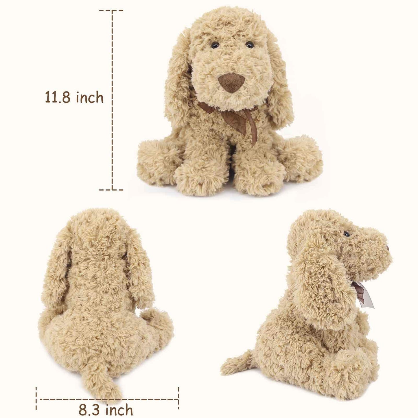 WEIGEDU Stuffed Dog, Puppy Dogs Stuffed Animals Plush Toys for Girls Boys and Adults Animal Gifts Kids Zoo Nursery Décor Newborn