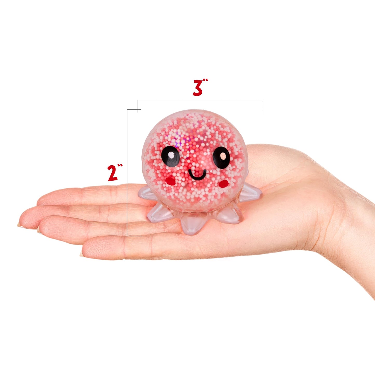 ArtCreativity Jumbo Light Up Squishy Octopus Toys – Set of 4 Fidget Sensory Toys for Kids & Adults – Glow in The Dark Toys for Autism, ADHD, Anxiety, Party Favors & Classroom Rewards