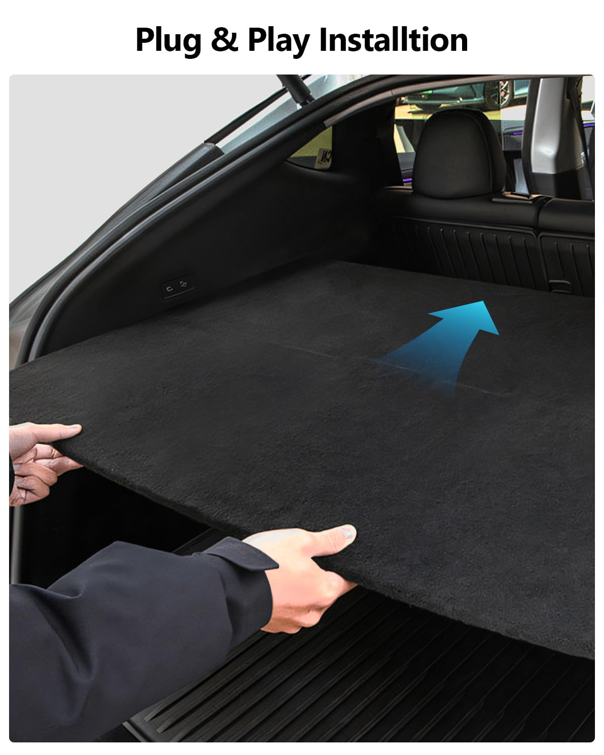 cybtkcar for Tesla Trunk Cargo Cover Model Y Juniper 2025 2026 Trunk Storage Board Model Y Accessories Storage Dividers Layered Partition Board Shield Shade Anti-Spy Luggage Privacy
