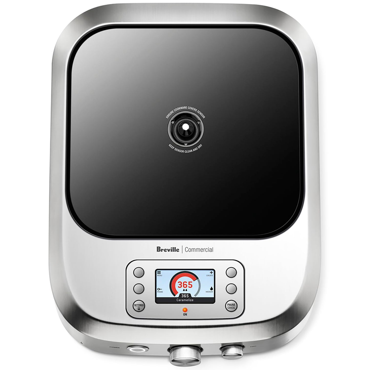 Breville Commercial CMC850BSS Control Freak Precise Temperature Controlled Induction Cooktop, Brushed Stainless Steel