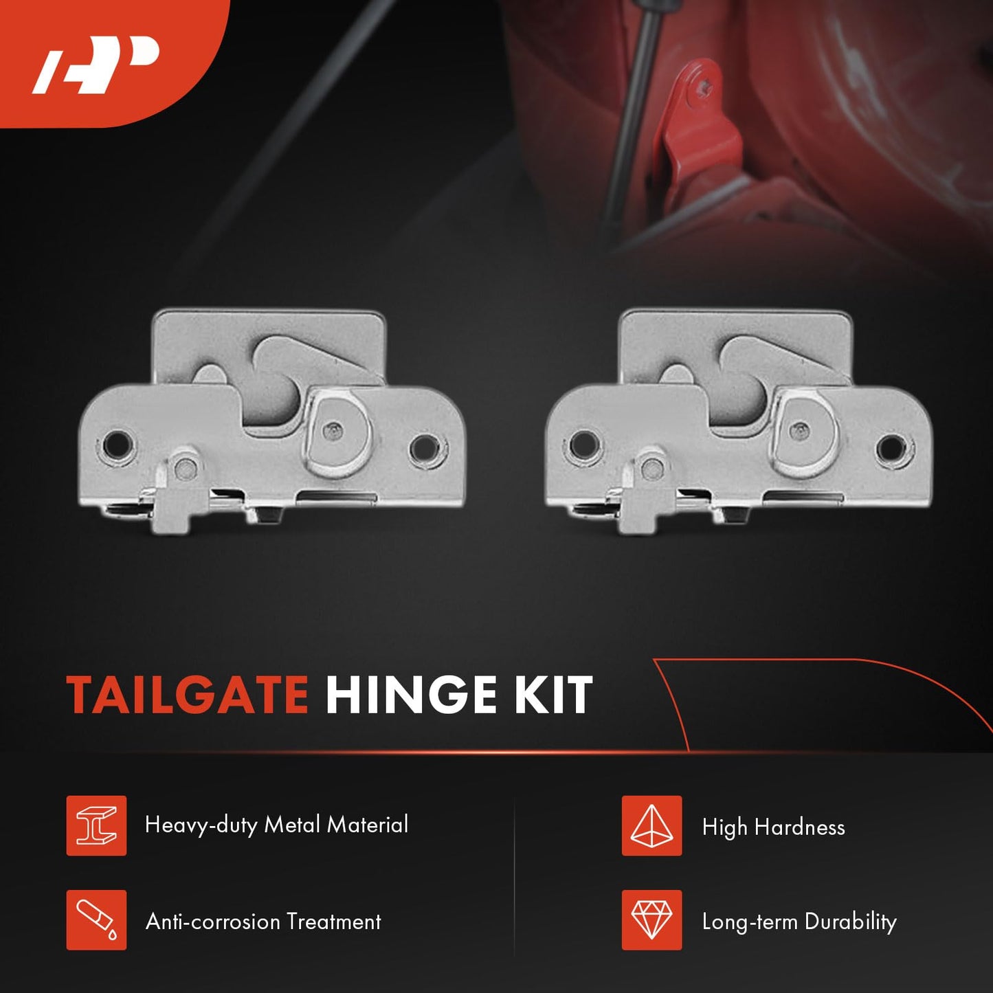 A-Premium Tailgate Rebuild Kit Compatible with Ford F-150 2009-2014, Rear Tailgate Parts Metal Handle Bezel Latch Rod Bracket Cable Bushing Hinge Bolts (Pack of 34)