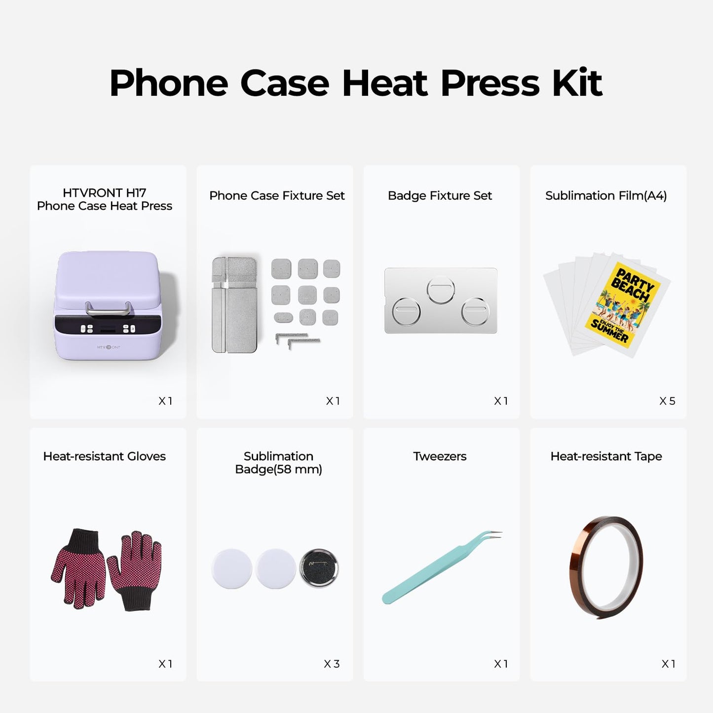 HTVRONT Phone Case Heat Press Machine - Phone Case Auto Heat Press with 3D Vacuum Heat, Precise Temperature Sublimation Phone Case Press Machine for Badges, Coasters, etc. (Compatible with iPhone)