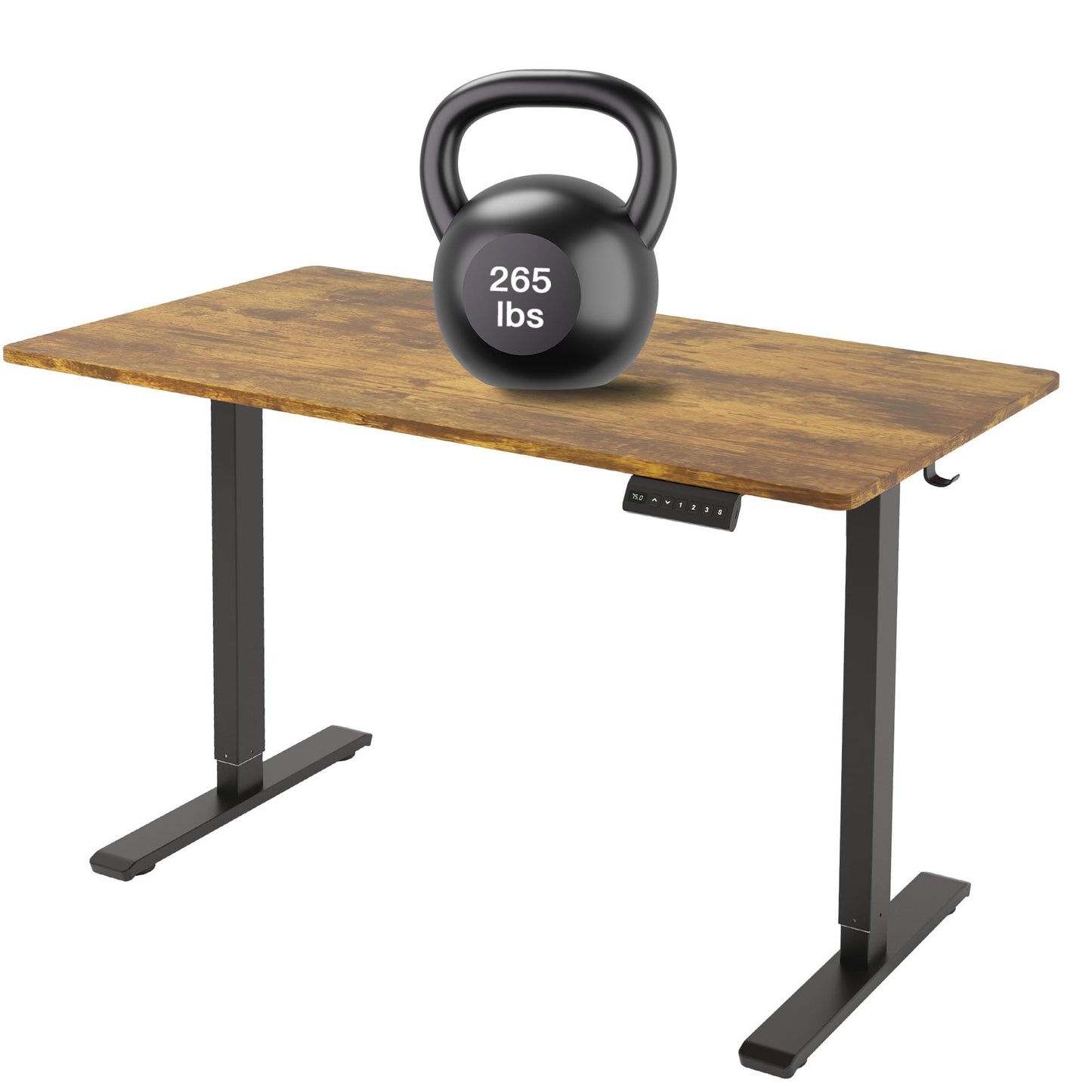 PulvinarVita Dual Motor Standing Desk Frame, Ergonomic Stand Up Desk Base Workstation with Cable Management Tray, Headphone Hook for Home Office