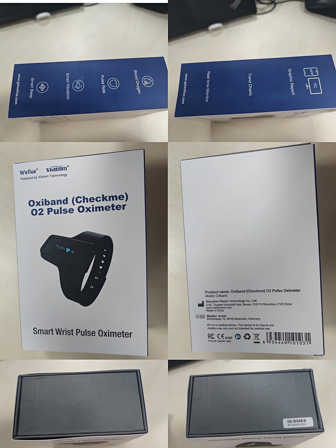 Wellue Wrist Pulse Oximeter| 100-Hour Endurance Blood Oxygen Monitor with Audible Reminder, Rechargeble Checkme O2 Ultra for Tracking SpO2 and Pulse Rate, Comes with Free PC Software & APP