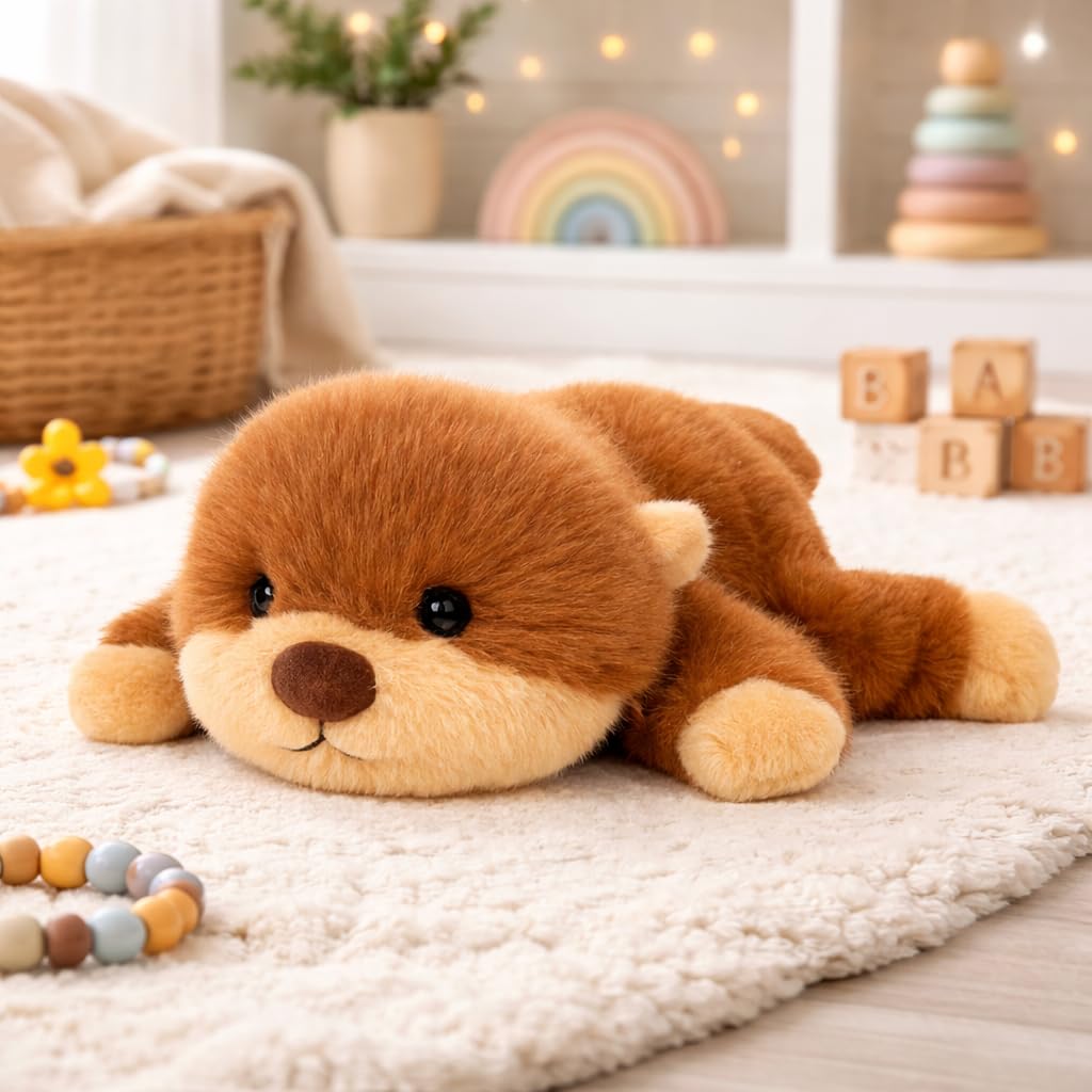 Mushymallow Adorable Plush Otter Stuffed Animal Soft Otter Plush Toy Cute Birthday Gift for Boys Girls Kids Toddlers