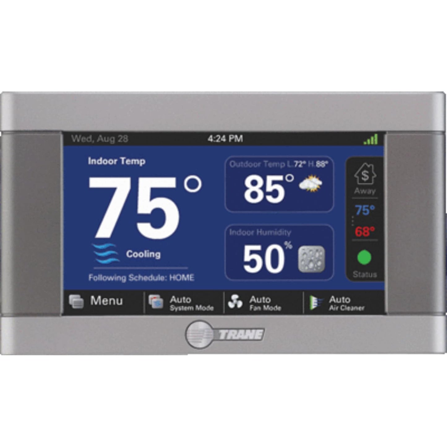 Trane ComfortLink II XL850 Wi-Fi Smart Thermostat, Programmable Touchscreen Control, Replaces TCONT900AC42UAA Models TCONT850AC52UA, TCONT824AS52DC, Z-Wave Certified, Cert ID: ZC08-14090003 by Trane