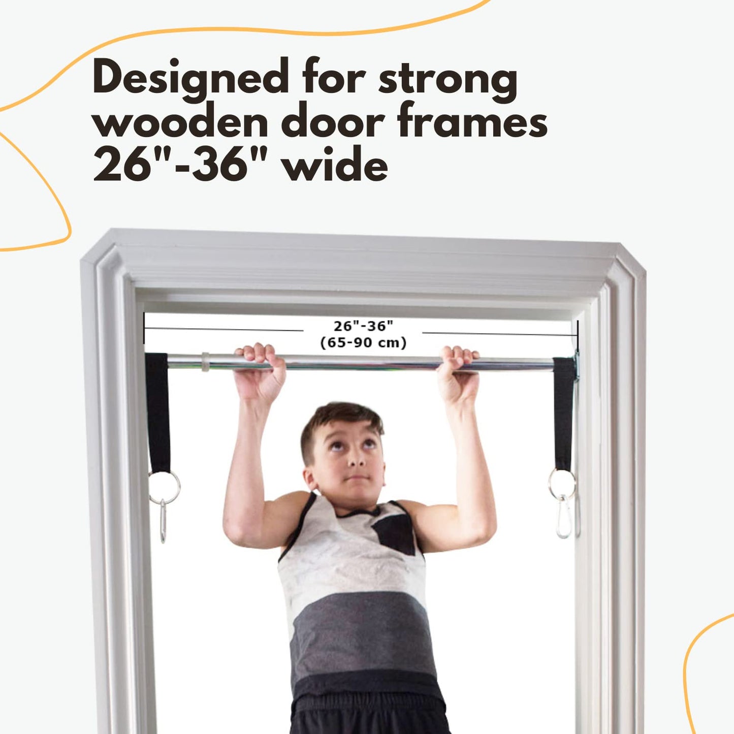 DreamGYM Doorway Swing for Kids Indoor - Trapeze Bar and Gymnastic Rings Combo and Classic Rope Swing for Doorway Gym