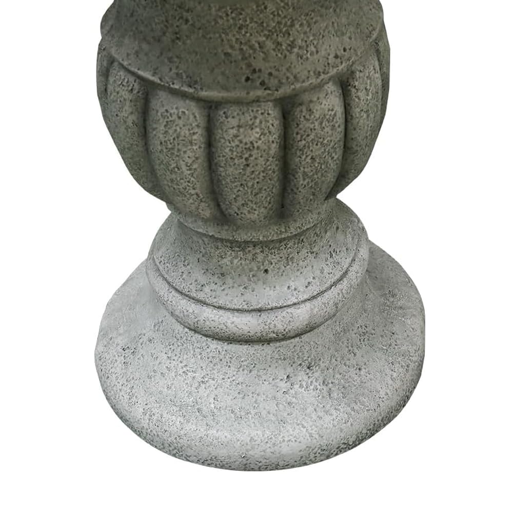 ourrco 39.3” H Outdoor Floor Water Fountain, 3-Tiers Concrete Water Fountain with Submersible Electric Pump - Garden Cascading Waterfall for Yard Patio Lawn Home Decor