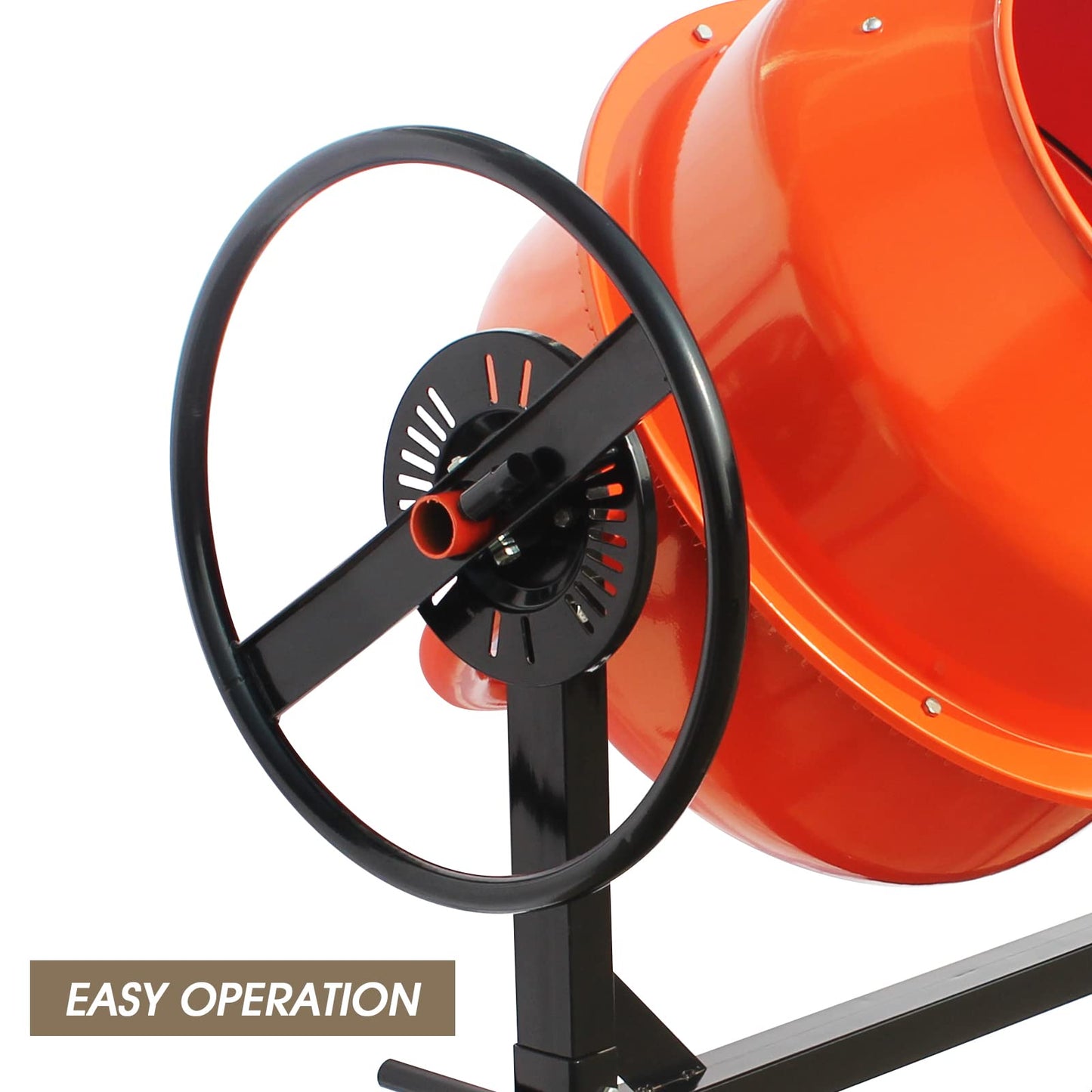 Portable 5 Cubic Ft Concrete Cement Mixer 4/5 HP 600W Adjustable Tilt,Heavy Concrete Mud Mixer Tools with Wheel and Stand,Electric Concrete Mixer for Mortar Stucco Seeds DIY Construction and Fodder