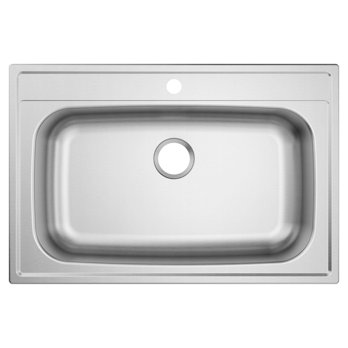 Moen GS181631BQ 1800 Series 33-inch 18 Gauge Drop-in Single Bowl Stainless Steel Kitchen Sink, 7-inch Depth, Featuring QuickMount