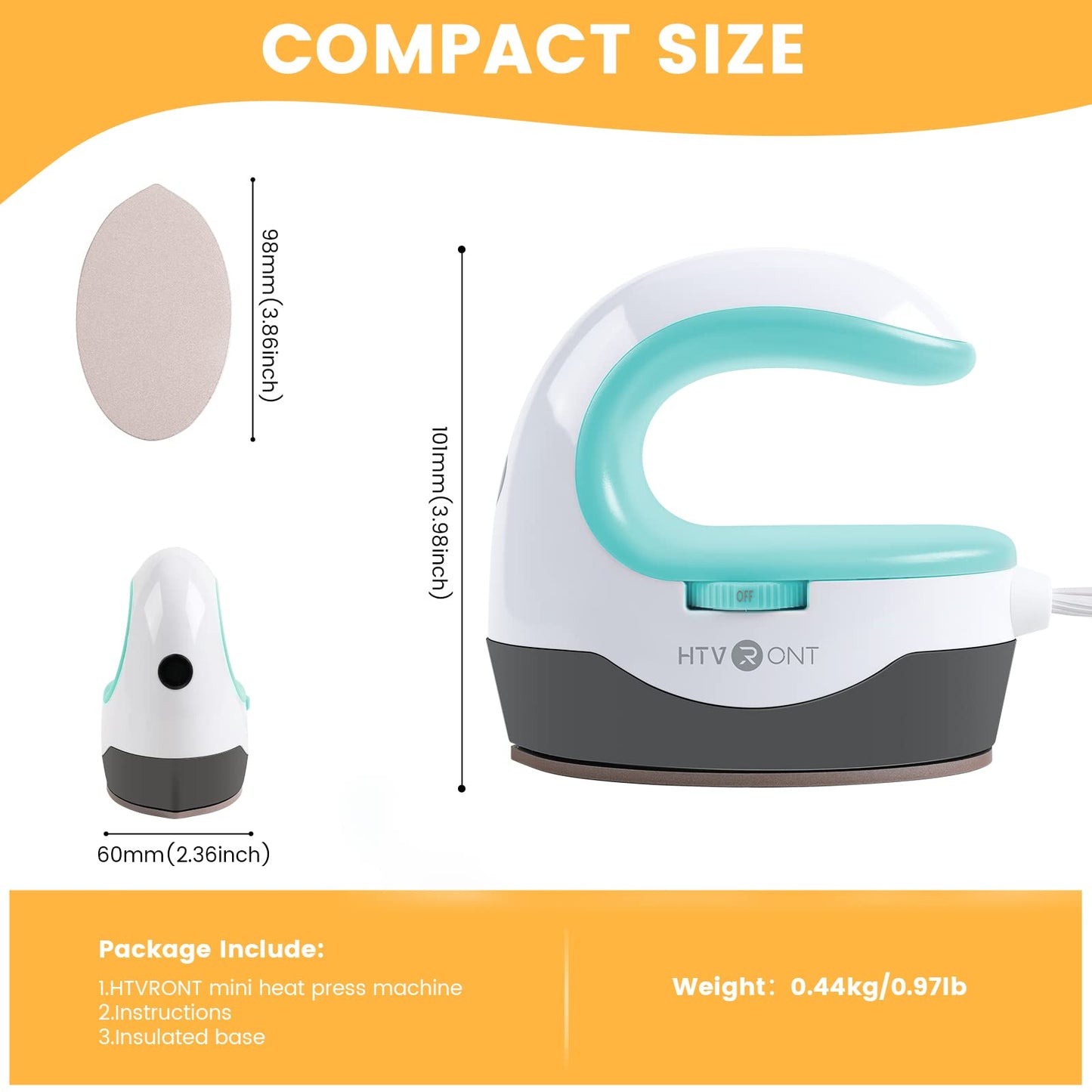 【Premium Heat Press Bundle】 HTVRONT Automatic Heat Press 2 with Adjustable Pressure & Higher Heating Height, Heat Up Fast & Evenly + Mint Mini Heat Press Machine