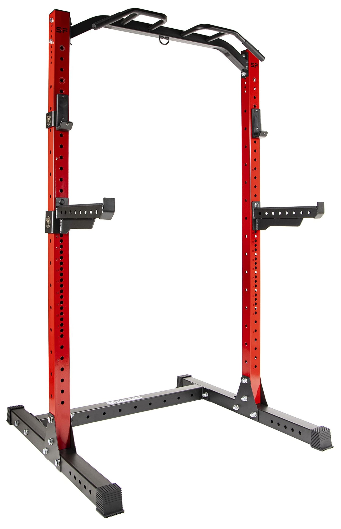 Fitvids Power Rack Squat Stand, 1000 Pound Capacity 3“ x 3” for Home Gym with J-Hooks