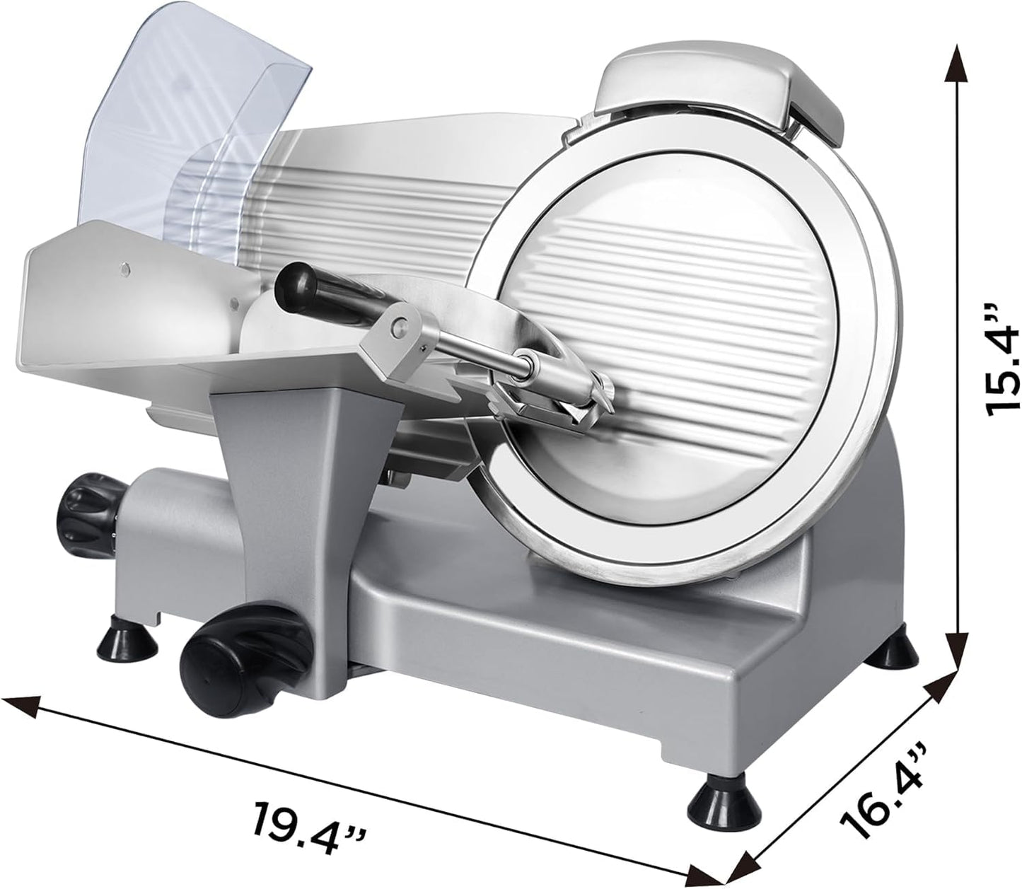 Valley Sportsman 10" Commercial Meat Slicer Machine - Electric Deli Meat Slicer with Stainless Steel Blade, Built-in Sharpener, Adjustable Thickness Food Slicer for Meat/Bread/Fruit/Cheese