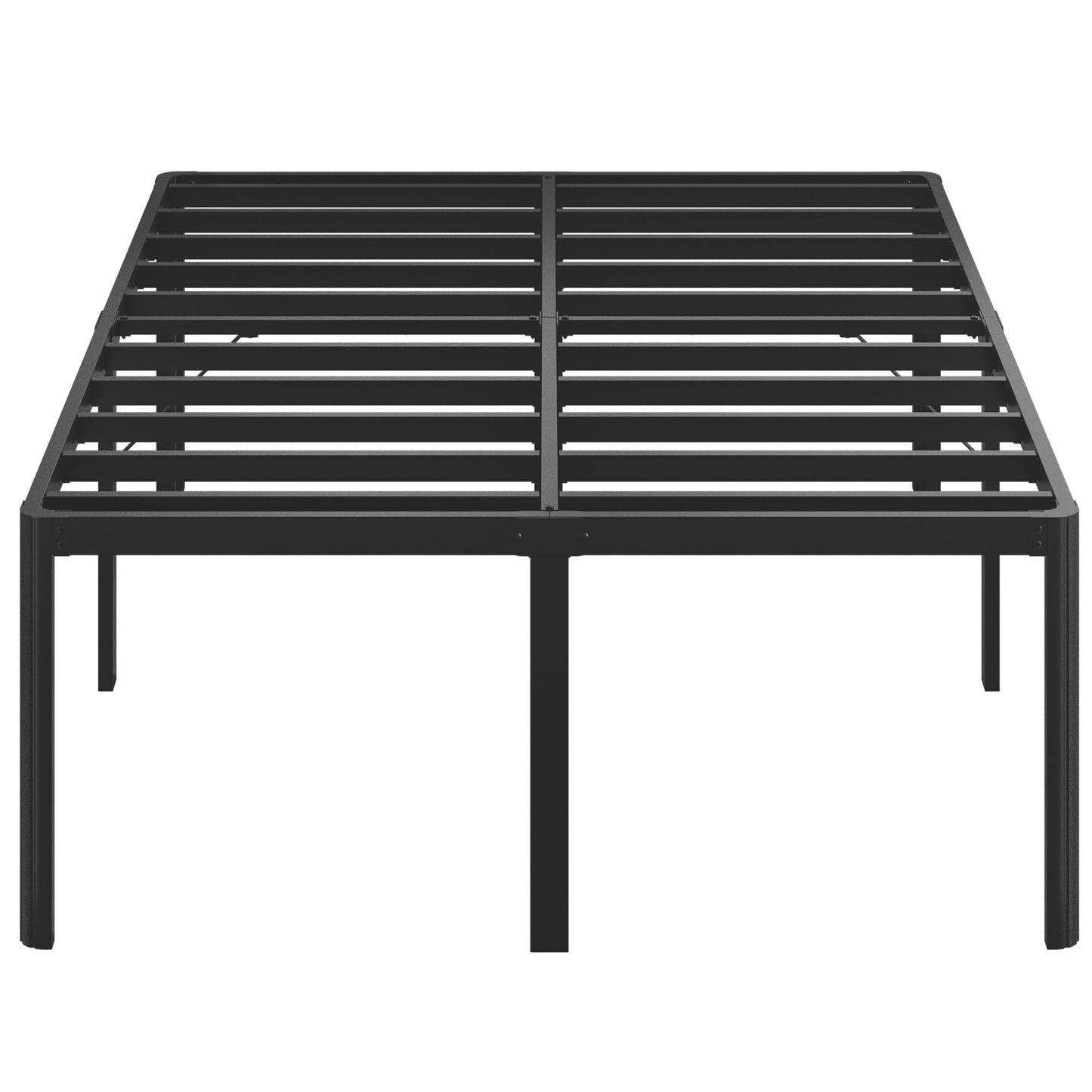 Lutown-Teen 25 Inch High Queen Bed Frame with Rounded Corner Legs, Heavy Duty Metal Queen Platform Bed Frame with Steel Slats Support, No Box Spring Needed, Noise Free, Easy Assembly
