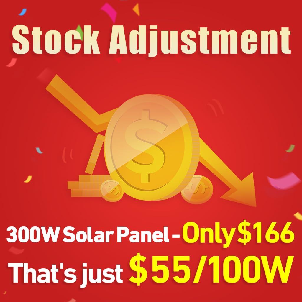 DOKIO 300W Portable Foldable Solar Panel Kit, Compact 19.3x37.4in Design 15.2lb with Standalone Controller and USB, Monocrystalline Charger for 12V Batteries, Power Stations, RV Camping Emergency Use