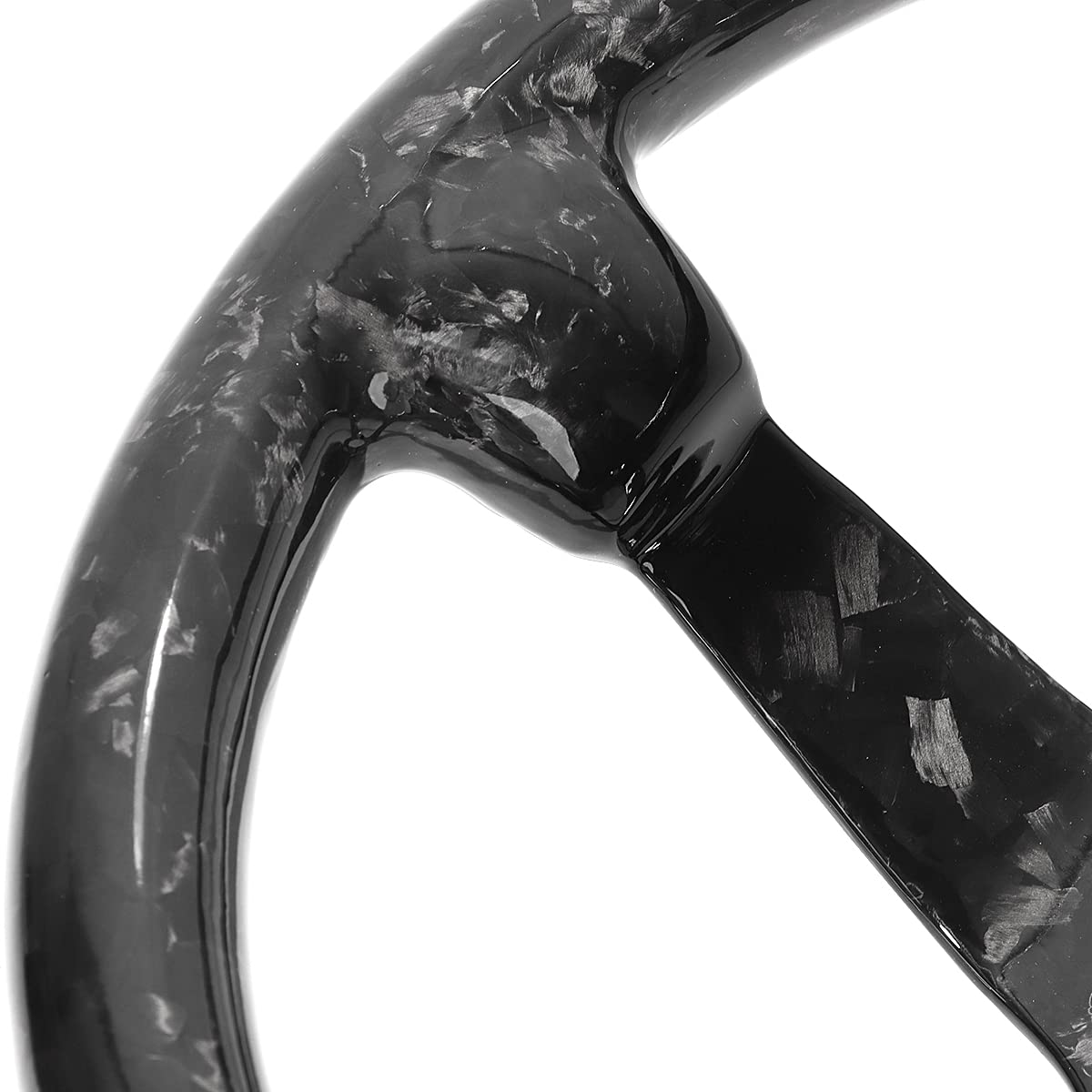 HIWOWSPORT Forged Carbon Fiber Racing Steering Wheel 14'' inch 350mm Diameter 6 Bolts