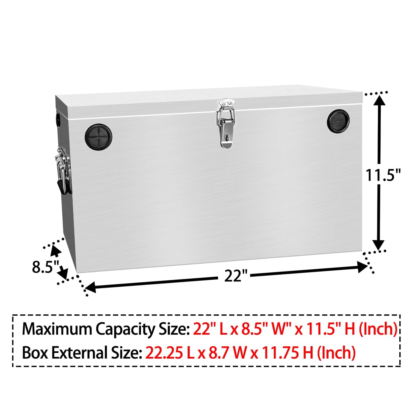 Peastorm 12V Car/RV/Marine Battery Box, Stainless Steel Battery Relocation Kit for Trailer, Boat, Trolling Motor, Kayak (Double Battery Box)