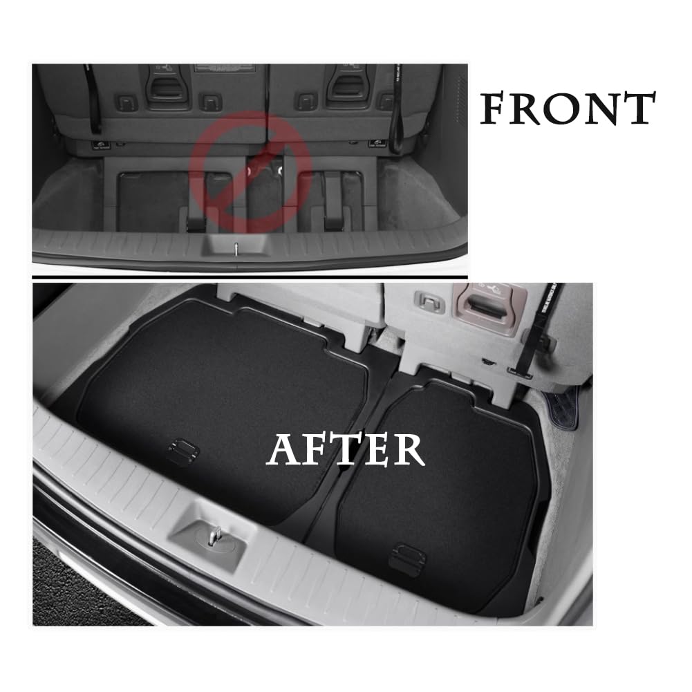 yboueo For 2024 Kia Carnival Trunk storage box，for Kia Carnival 2022 2023 2024 Trunk Cargo Organizer Insert Rear Storage -Portable with Lid storage Tray，New Kia Carnival Trunk Small Items Organizer