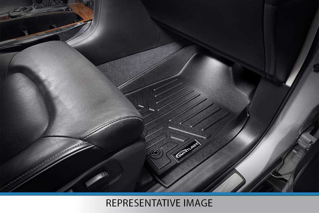 SMARTLINER Custom Fit Floor Mats 3 Row Liner Set Compatible with 2018-2023 Chevrolet Traverse