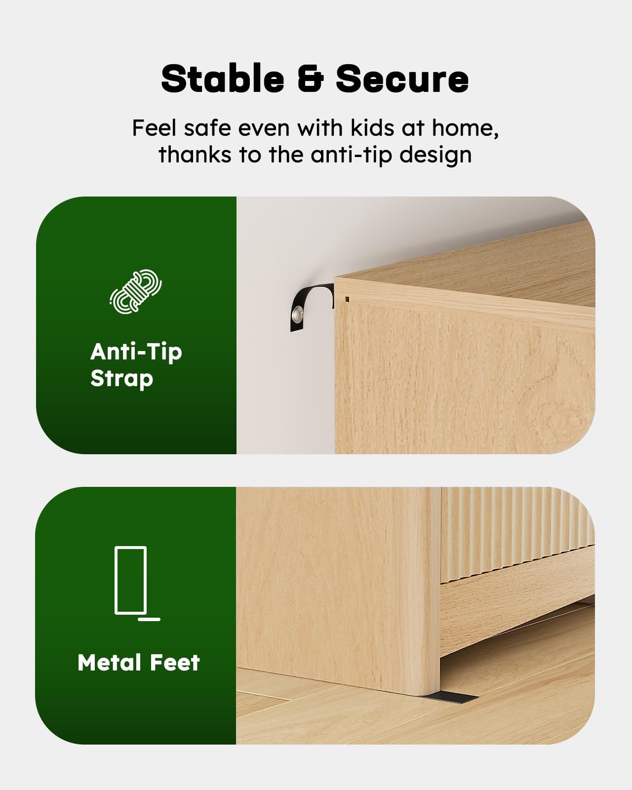 Marsail 6 Drawer Wooden Dresser with Smooth-Glide Drawers, Modern Storage Solution for Bedrooms, Living Rooms, and Hallways, Featuring Large Capacity and an Elegant Natural Wood Finish, Natural Oak