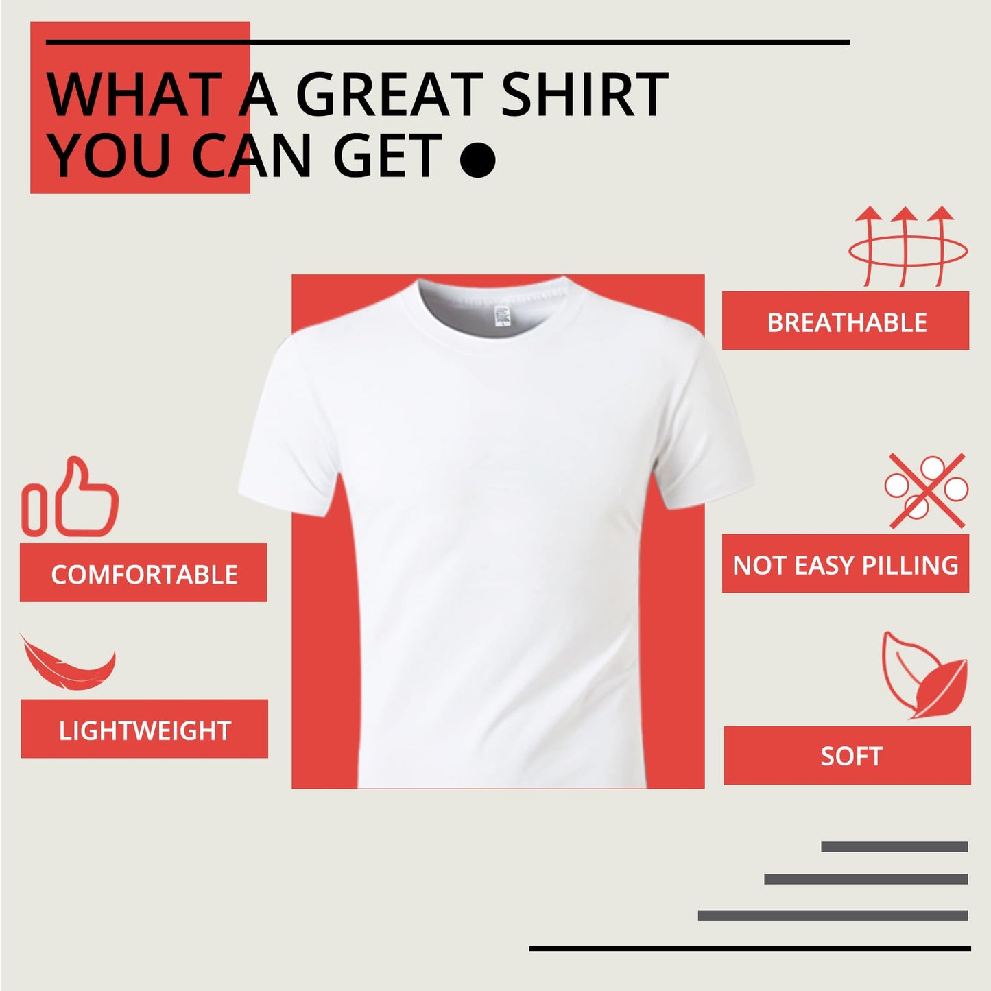 HTVRONT Heat Press Machine for T Shirts Purple - Auto Heat Press 2 with Adjustable Pressure & Higher Heating Height + 5 Pack Polyester T-Shirts Blanks - White Crew Neck Short Sleeve Shirts