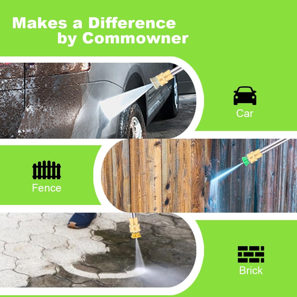 Electric Pressure Washer 5000 PSI 2.8 GPM High Power Washer with 4 Pressure Nozzle and Foam Cannon, powerwashers for Home, Car Washing, Fence Cleaning, Patio, Green