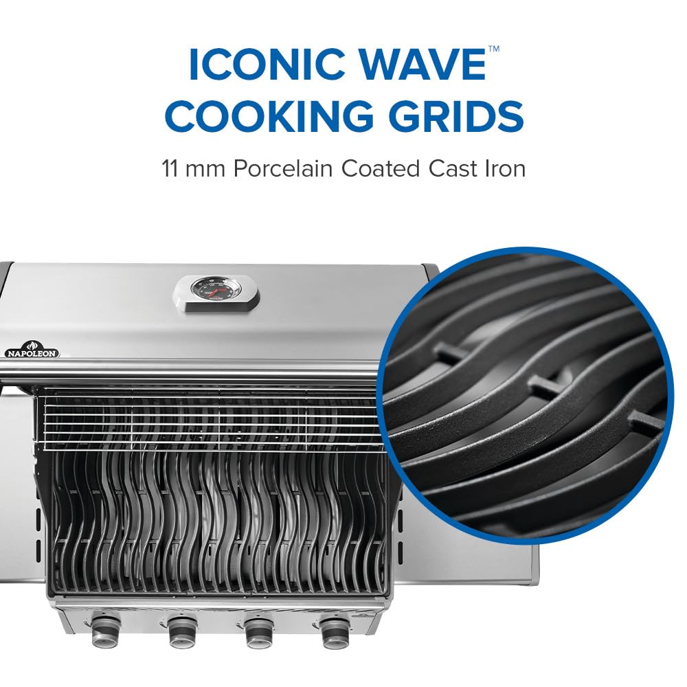 Napoleon Rogue 525 Natural Gas Grill, Stainless Steel, Durable 4-Burner Gas Grill