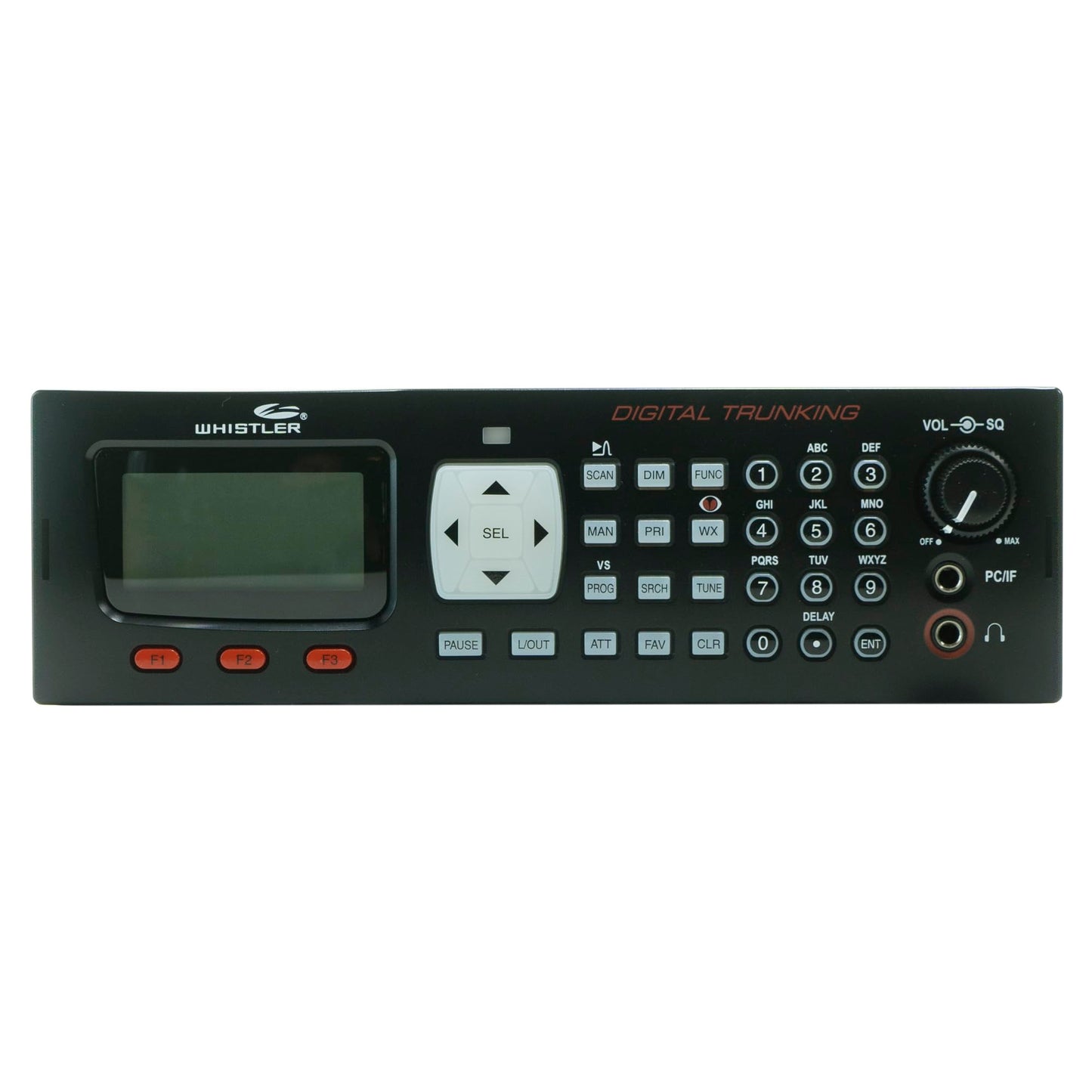 Whistler WS1065 Digital Trunking Desktop Scanner – Programmable Police/Fire Radio with Backlit Display, 1800 Memory Channels, and V-Scanner Technology – Black
