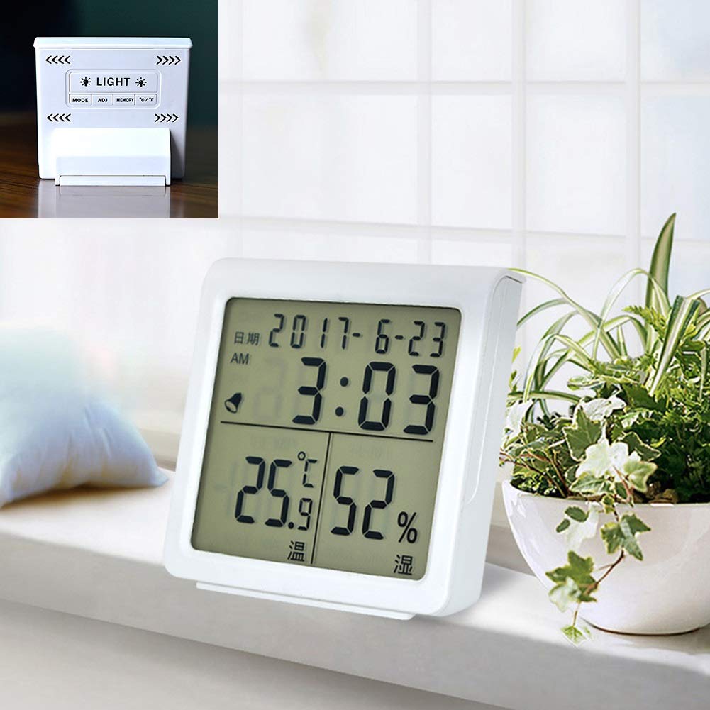BERHUTJ Hygrothermograph Thermometer Digital Multifunctional Gauge ，High-Precision Wet and Dry Temperature and Humidity Meter