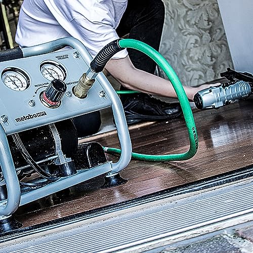 Metabo HPT Quiet Air Compressor, Portable 1 Gallon Oil-Free Air Compressor, Ultra-Quiet Operation at 59 dB, Universal Quick Coupler for Fast Tool Changes, Compact and Lightweight, EC28M