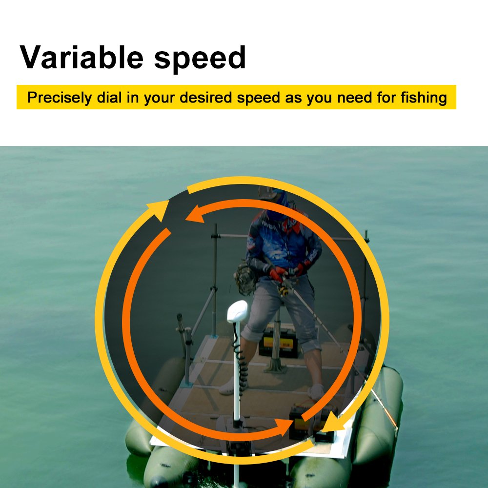 AQUOS Haswing CaymanB Bow Mount Electric Trolling Motor with Wireless Remote- 55 Lb. Thrust, 54in. Shaft, Saltwater & Freshwater