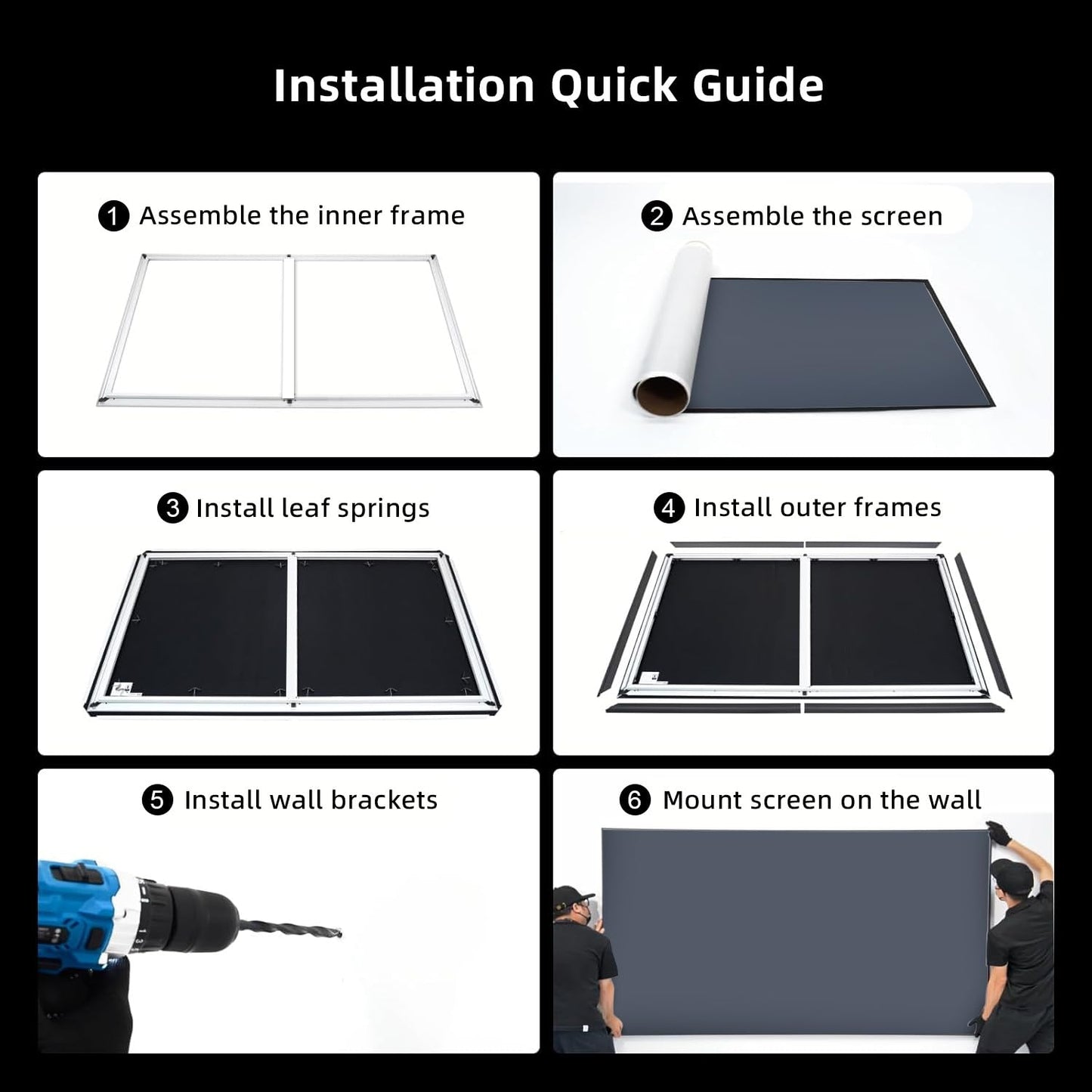 NothingProjector ALR Screen for Ultra Short Throw Projector, 85% Ambient Ceiling Light Rejecting, 120 inch, 4K/8K UHD, Active 3D, Fixed Frame 16:9, Wall Mount Anti Daylight UST, Classic Series NothPJ