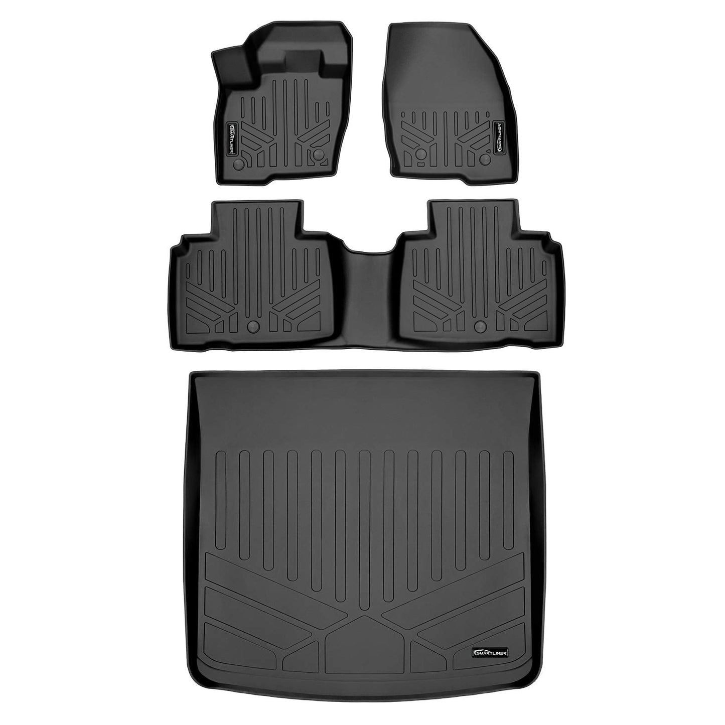 MAXLINER Custom Fit Floor Mats 2 Rows and Cargo Liner Trunk Set Compatible with 2016-2018 Lincoln MKX