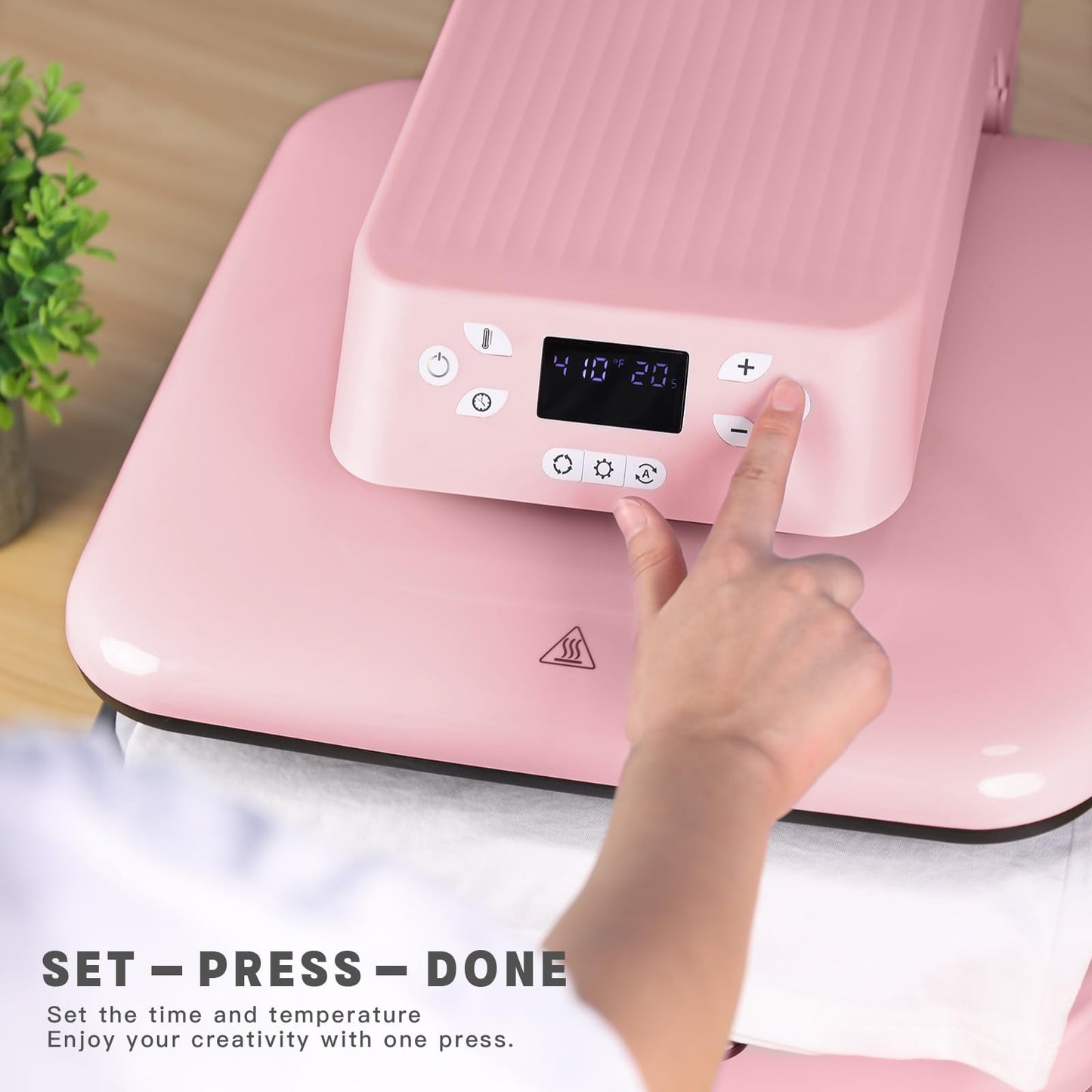 HTVRONT Auto Heat Press Machine for T Shirts, Auto Tumbler Heat Press, Pink