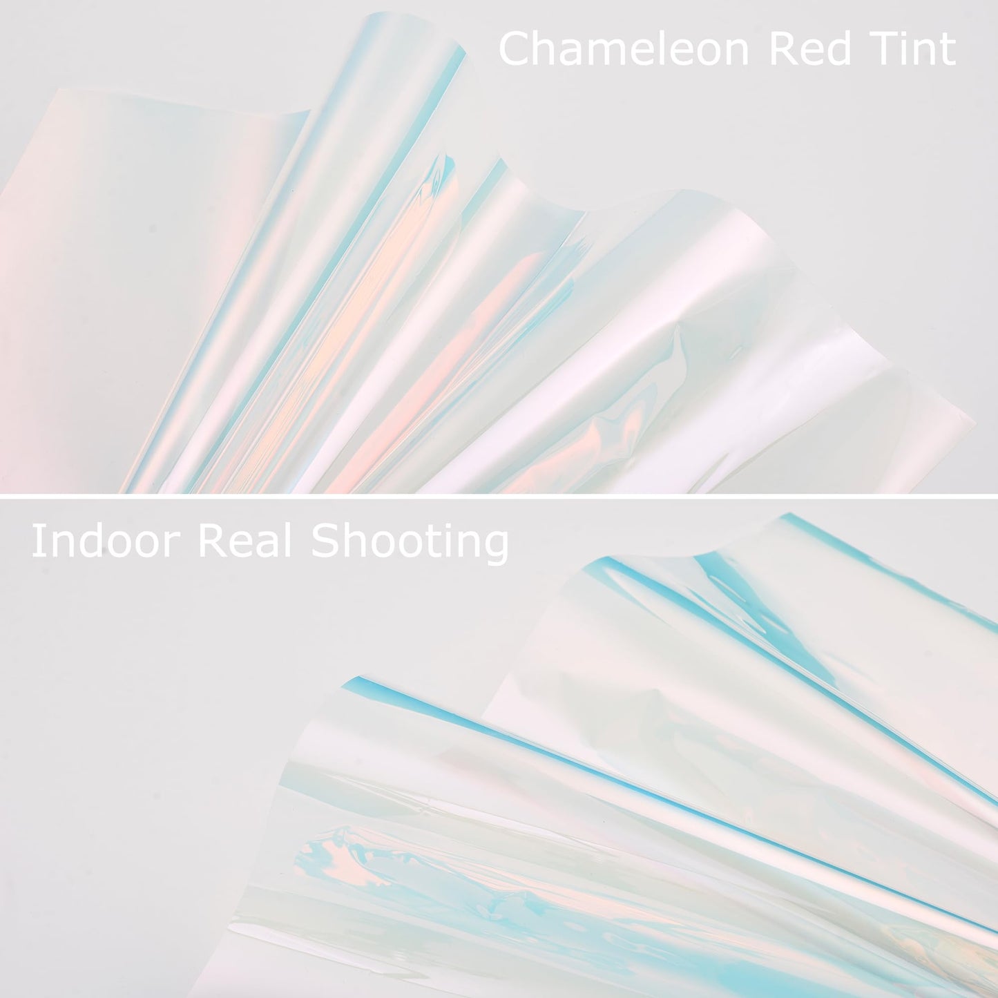 AuMoHall Chameleon Charming Red Windshield Tint 89.3% VLT Car Front Window Tint Colorful Red Color Change Effect Car Window Solar Protection Film, 39.37" x 393.70"