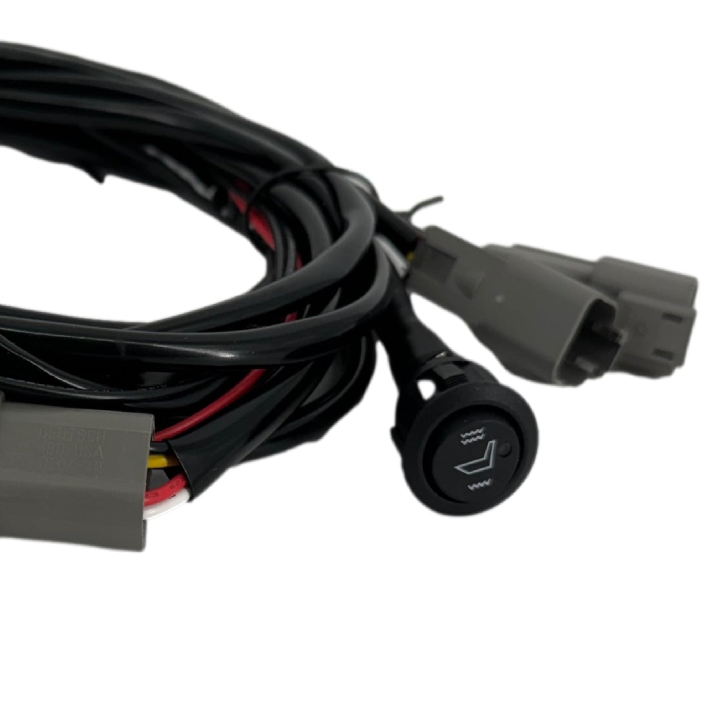 AAAA Aces Racing Waterproof Seat Heater Kit for UTV & SxS – High/Low Switch – Heats Back & Bottom – Includes 2 Heating Pads, Deutsch Connectors, Harnesses, Switches & Relays – (2 Seats)