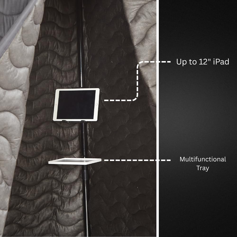 Portable Vocal Booth, Home Recording Studio, Echo-Free Sound Isolation Booth for Voice-Over, Podcast & Music - Compact Frame with Thick Acoustic Blankets, Easy Setup